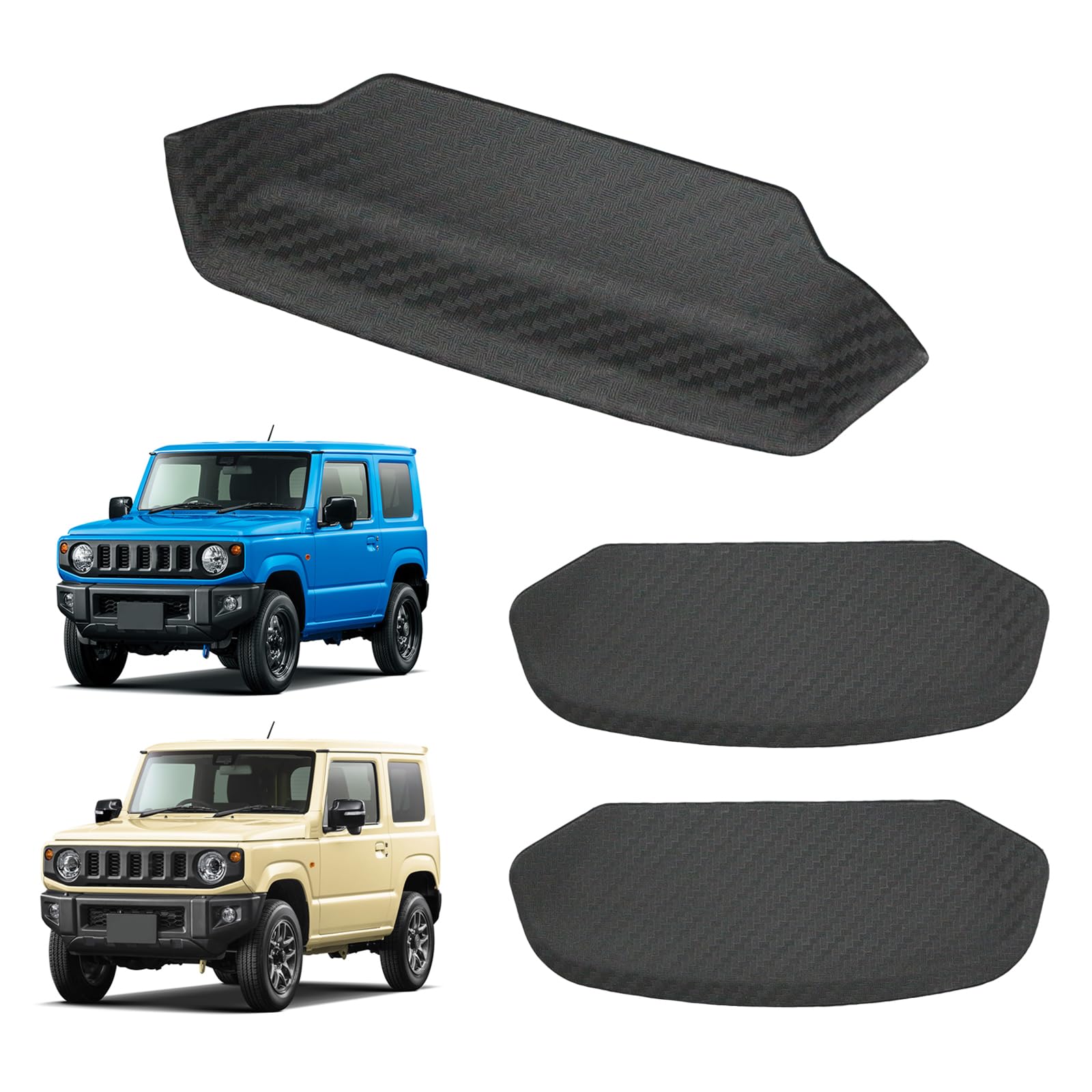 Kasinfly 新型ジムニー専用 ドアハンドル プロテクター 傷防止 jb64 ドアハンドルカバー 傷隠し ドアノブ ガード jb74W 室外 カスタムパーツ 3枚入れ ブラック